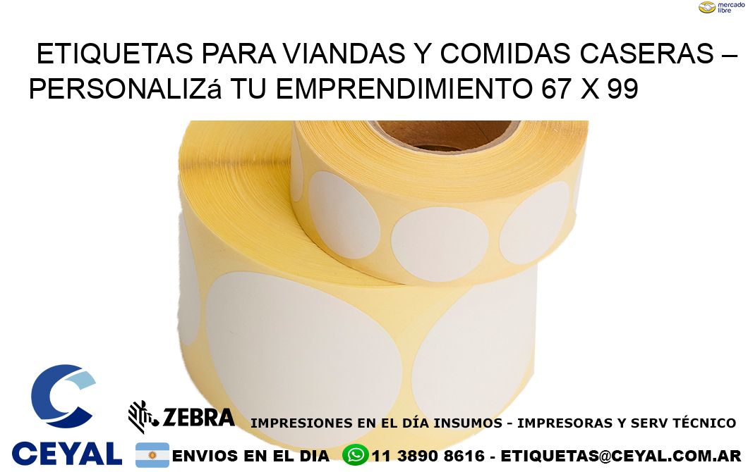 Etiquetas para Viandas y Comidas Caseras – Personalizá Tu Emprendimiento 67 x 99