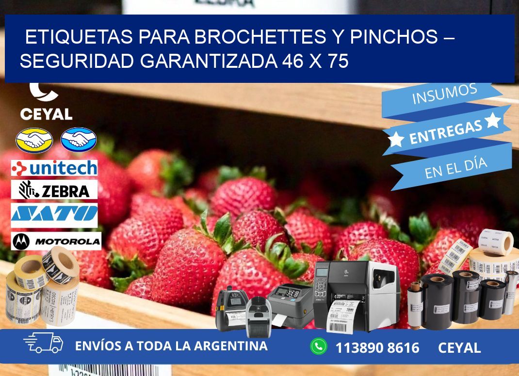 Etiquetas para brochettes y pinchos – Seguridad garantizada 46 x 75