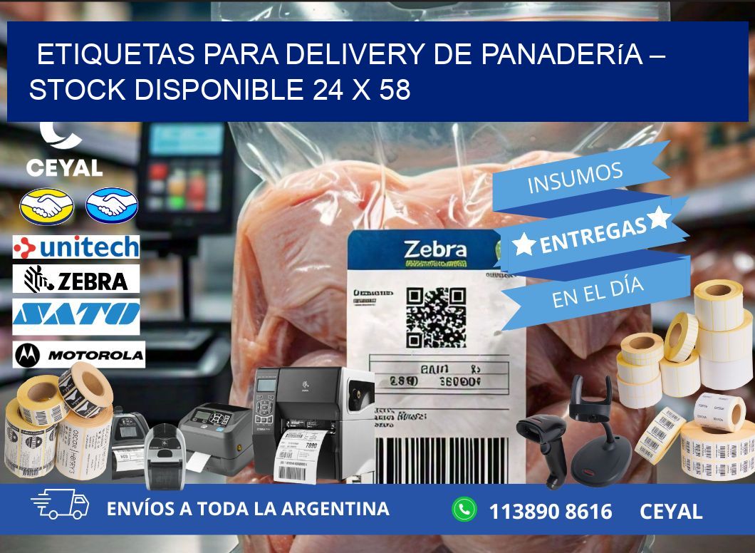 Etiquetas para delivery de panadería – Stock disponible 24 x 58