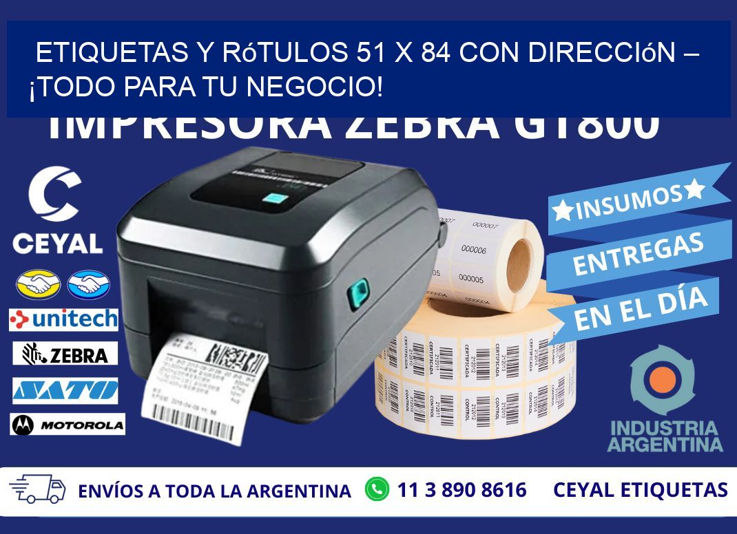 Etiquetas y Rótulos 51 x 84 con Dirección – ¡Todo para tu Negocio!