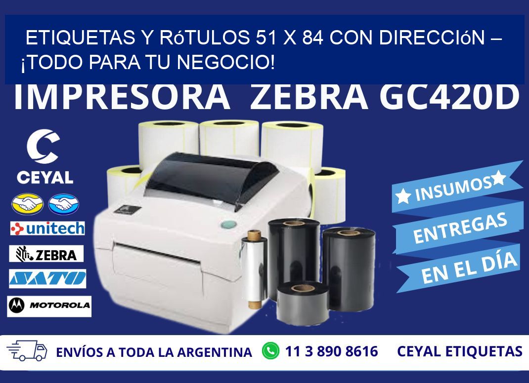 Etiquetas y Rótulos 51 x 84 con Dirección – ¡Todo para tu Negocio!