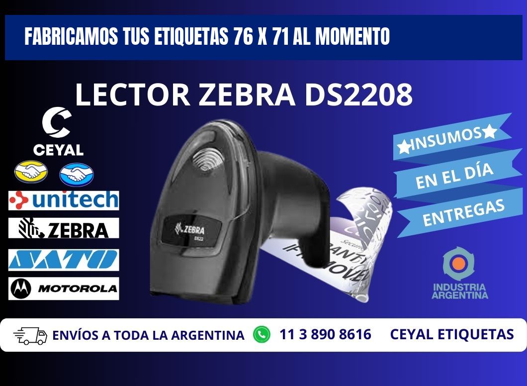 Fabricamos tus Etiquetas 76 x 71 al Momento