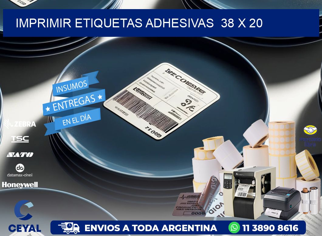 Imprimir Etiquetas adhesivas  38 x 20