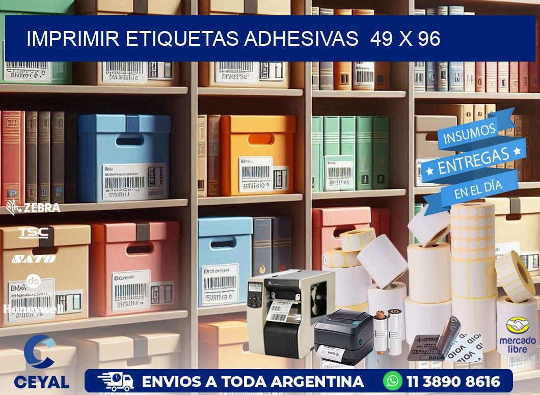 Imprimir Etiquetas adhesivas  49 x 96