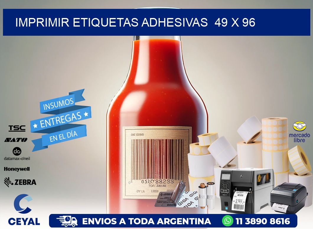 Imprimir Etiquetas adhesivas  49 x 96