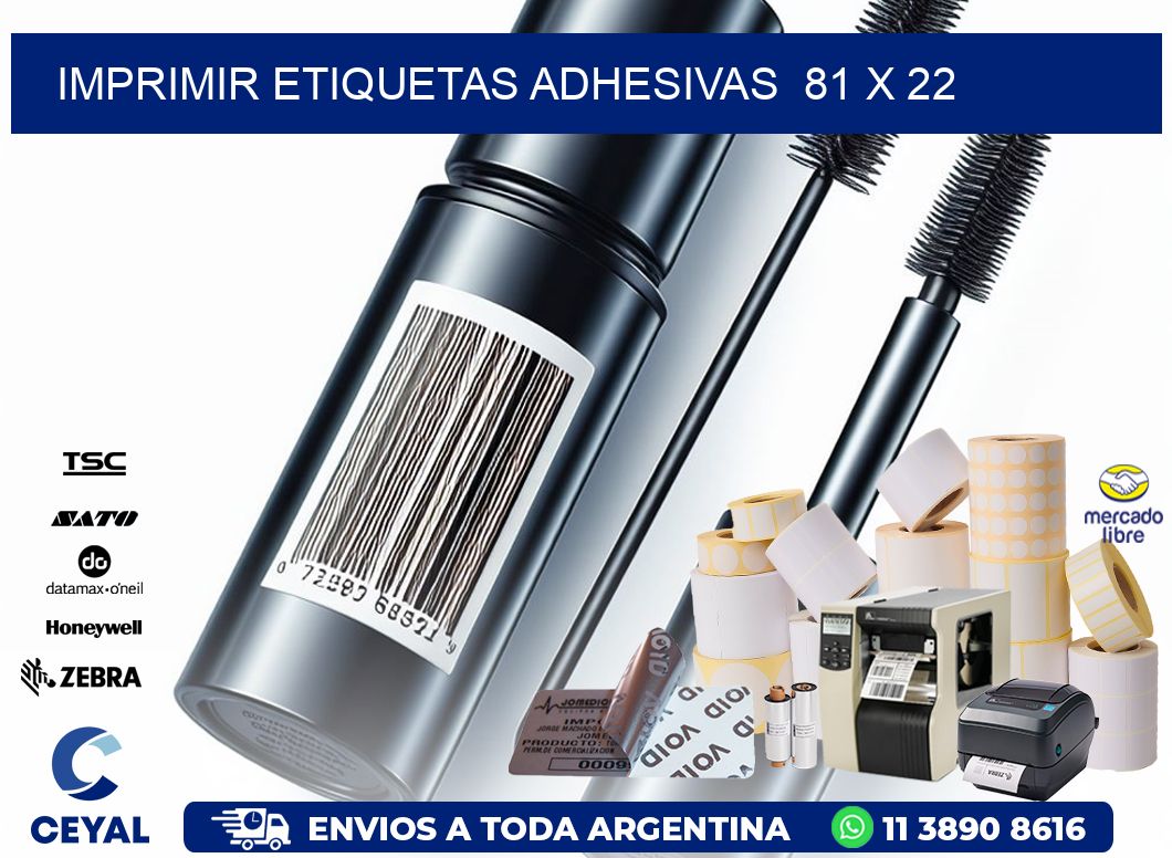 Imprimir Etiquetas adhesivas  81 x 22