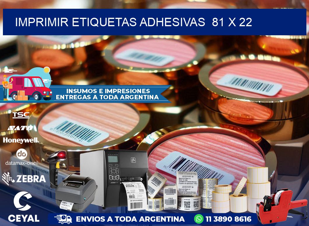 Imprimir Etiquetas adhesivas  81 x 22