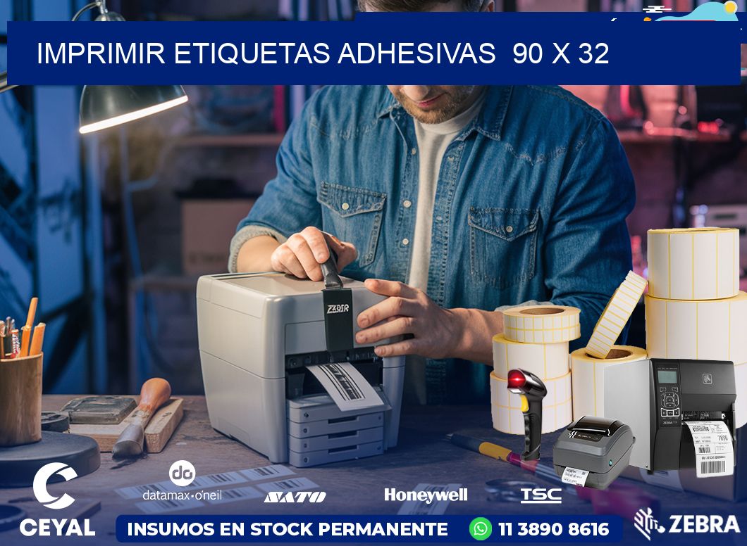 Imprimir Etiquetas adhesivas  90 x 32