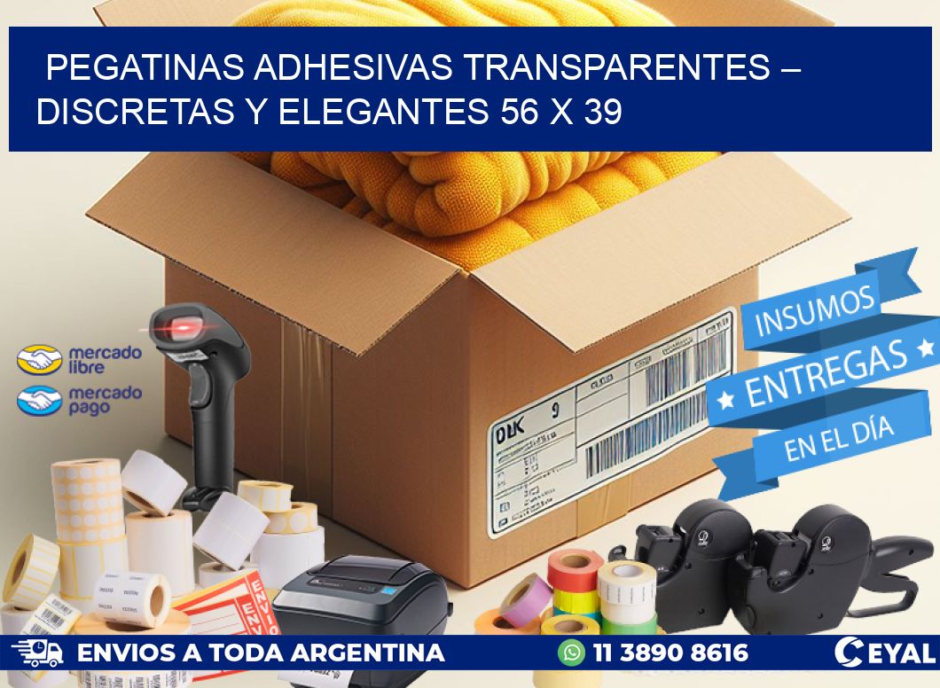 Pegatinas Adhesivas Transparentes – Discretas y Elegantes 56 x 39