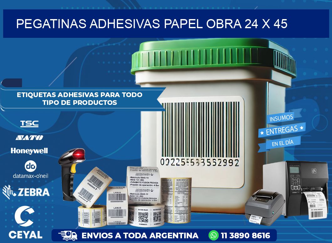 Pegatinas Adhesivas papel Obra 24 x 45