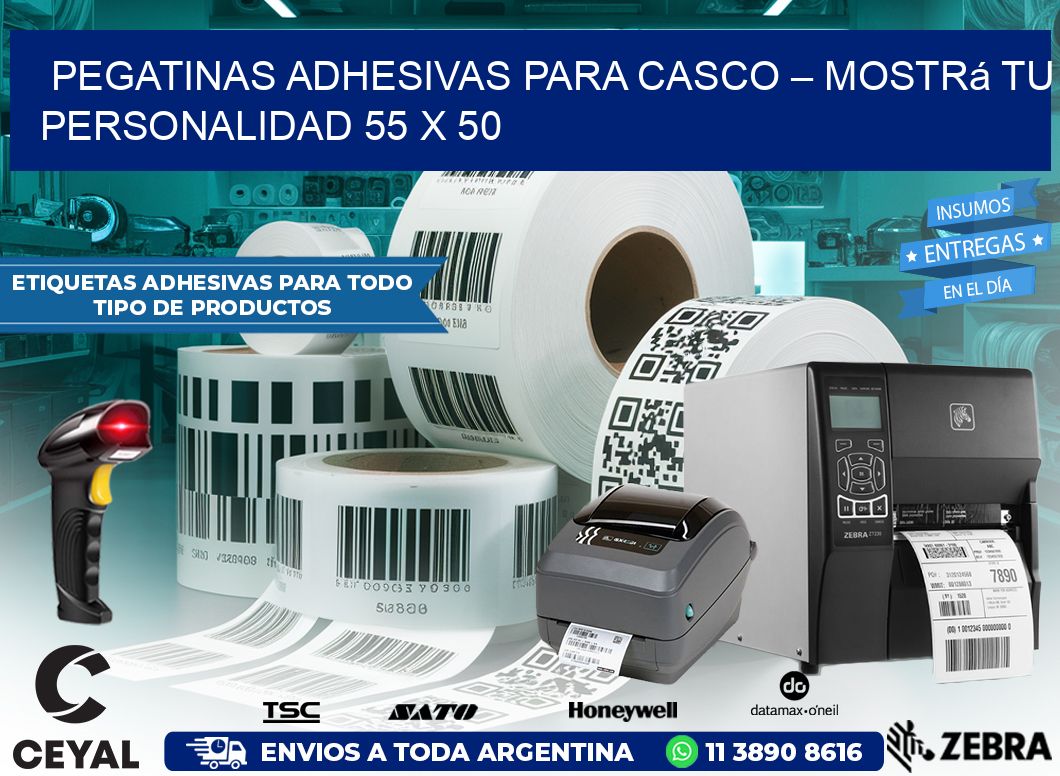 Pegatinas Adhesivas para Casco – Mostrá Tu Personalidad 55 x 50