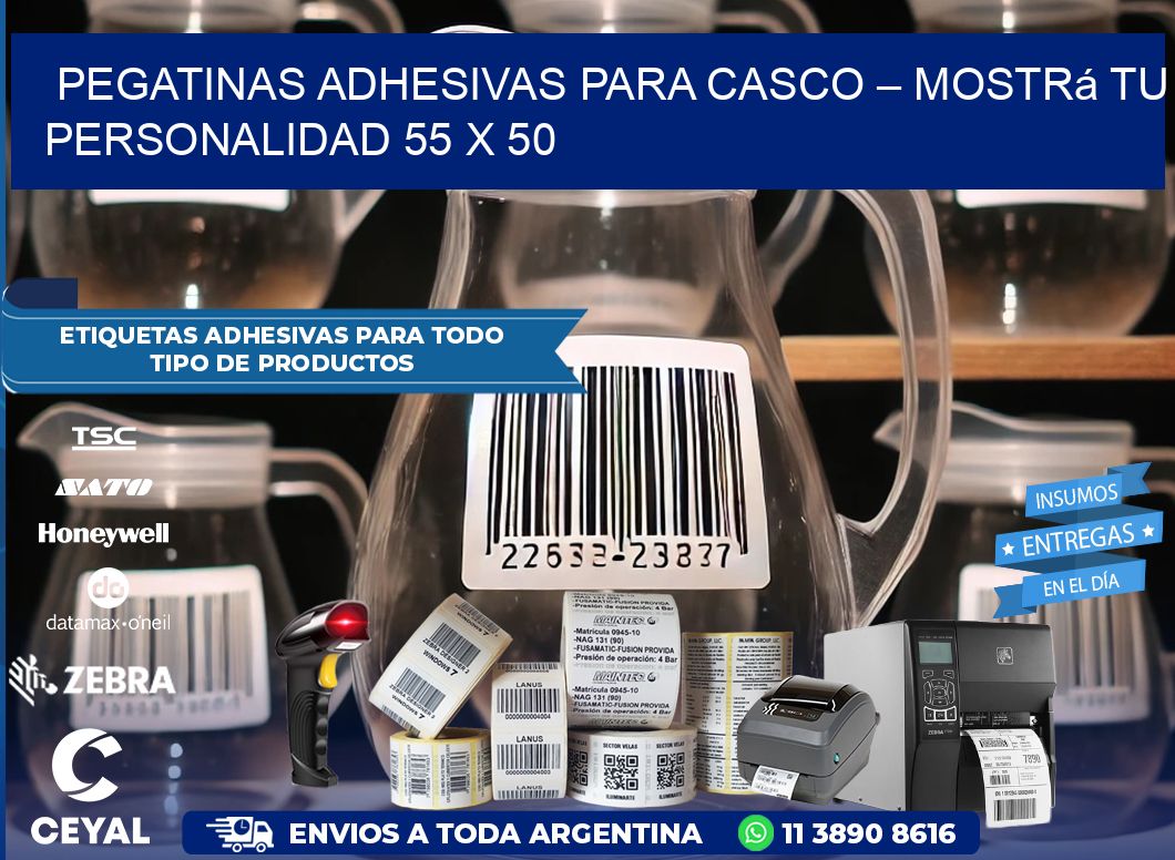 Pegatinas Adhesivas para Casco – Mostrá Tu Personalidad 55 x 50