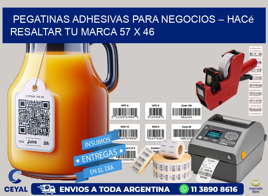 Pegatinas Adhesivas para Negocios – Hacé Resaltar Tu Marca 57 x 46