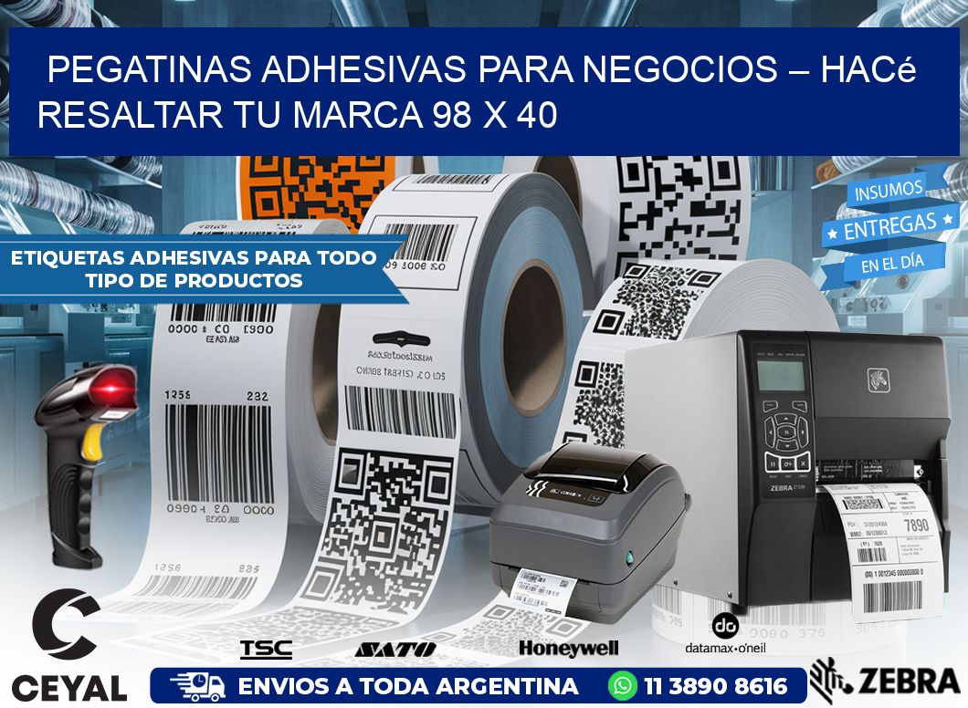 Pegatinas Adhesivas para Negocios – Hacé Resaltar Tu Marca 98 x 40