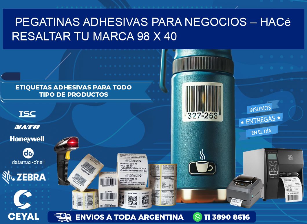 Pegatinas Adhesivas para Negocios – Hacé Resaltar Tu Marca 98 x 40