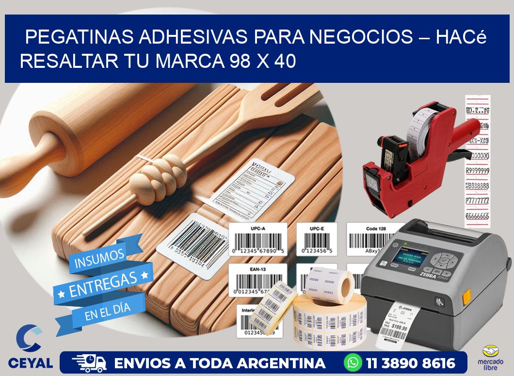 Pegatinas Adhesivas para Negocios – Hacé Resaltar Tu Marca 98 x 40