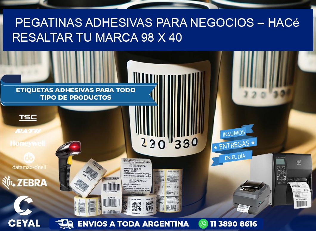 Pegatinas Adhesivas para Negocios – Hacé Resaltar Tu Marca 98 x 40