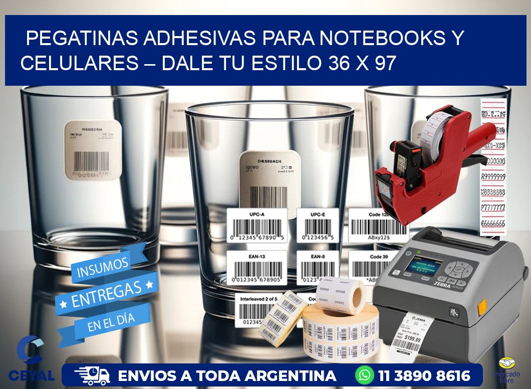 Pegatinas Adhesivas para Notebooks y Celulares – Dale Tu Estilo 36 x 97