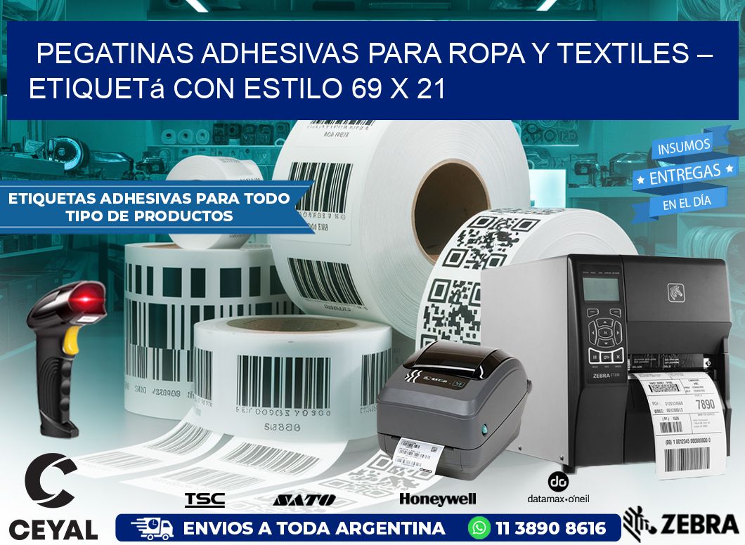Pegatinas Adhesivas para Ropa y Textiles – Etiquetá con Estilo 69 x 21