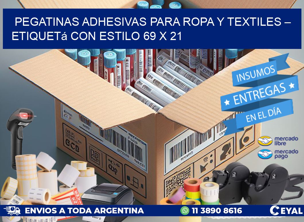 Pegatinas Adhesivas para Ropa y Textiles – Etiquetá con Estilo 69 x 21