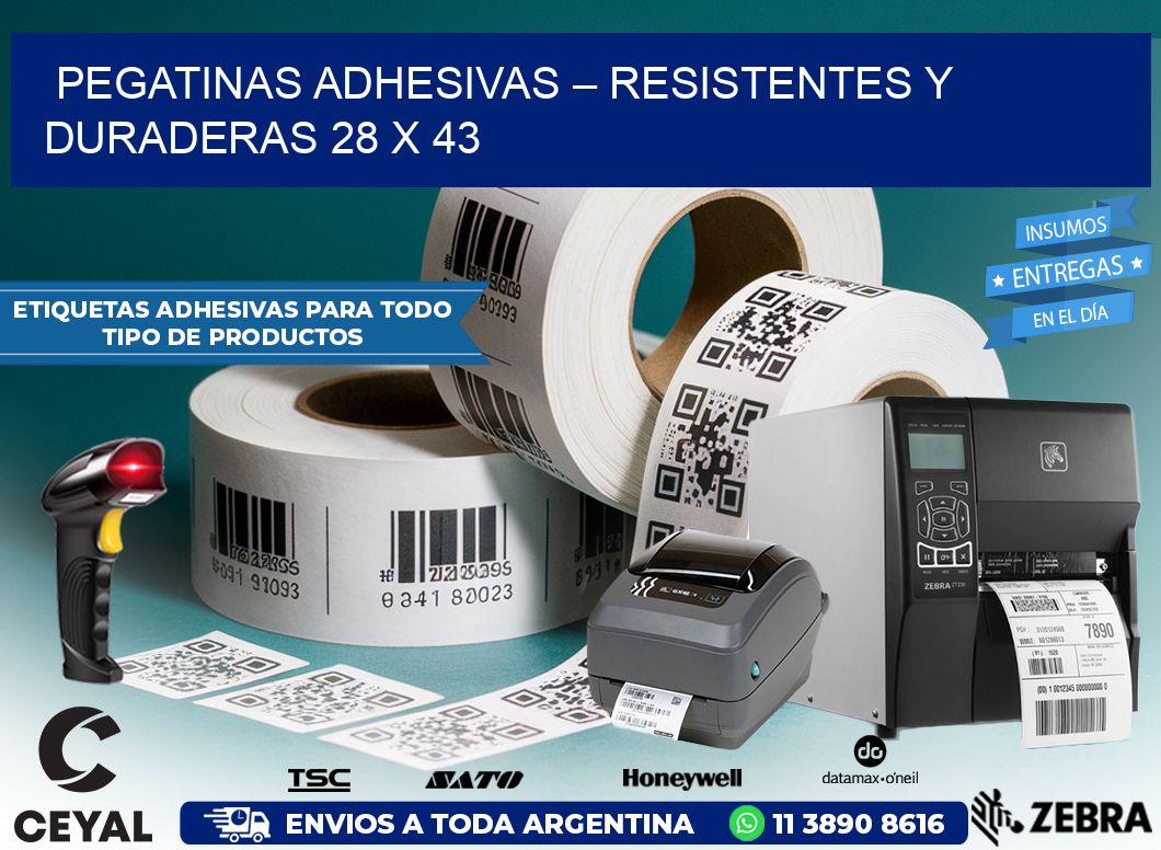 Pegatinas Adhesivas – Resistentes y Duraderas 28 x 43