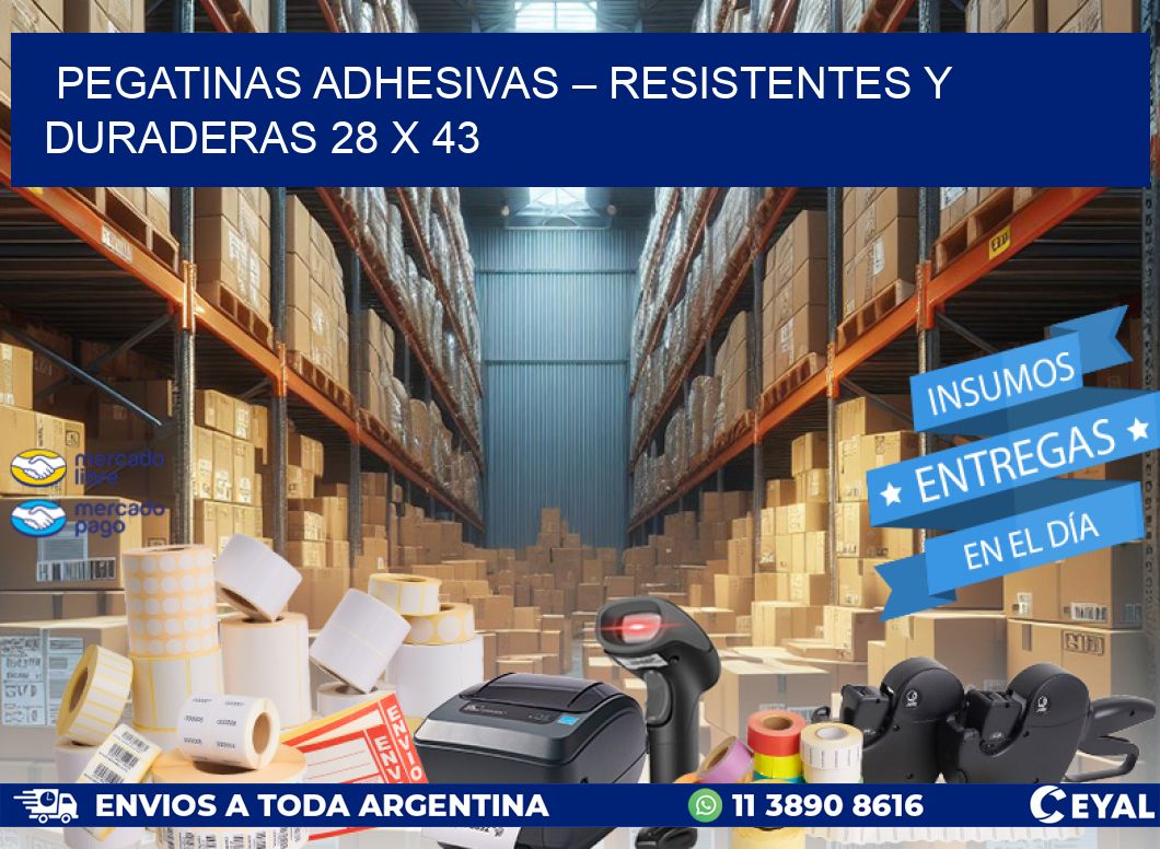 Pegatinas Adhesivas – Resistentes y Duraderas 28 x 43