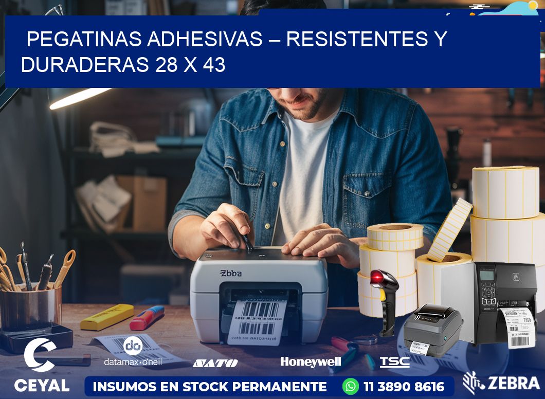 Pegatinas Adhesivas – Resistentes y Duraderas 28 x 43