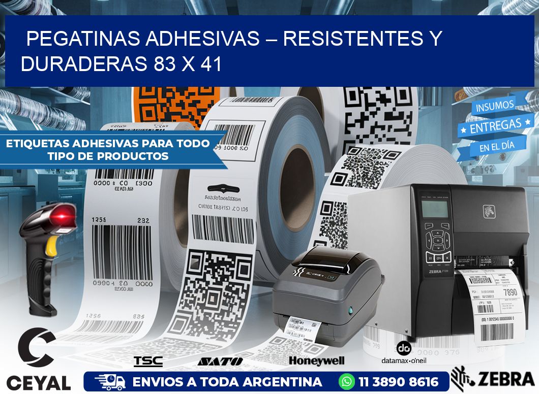 Pegatinas Adhesivas – Resistentes y Duraderas 83 x 41