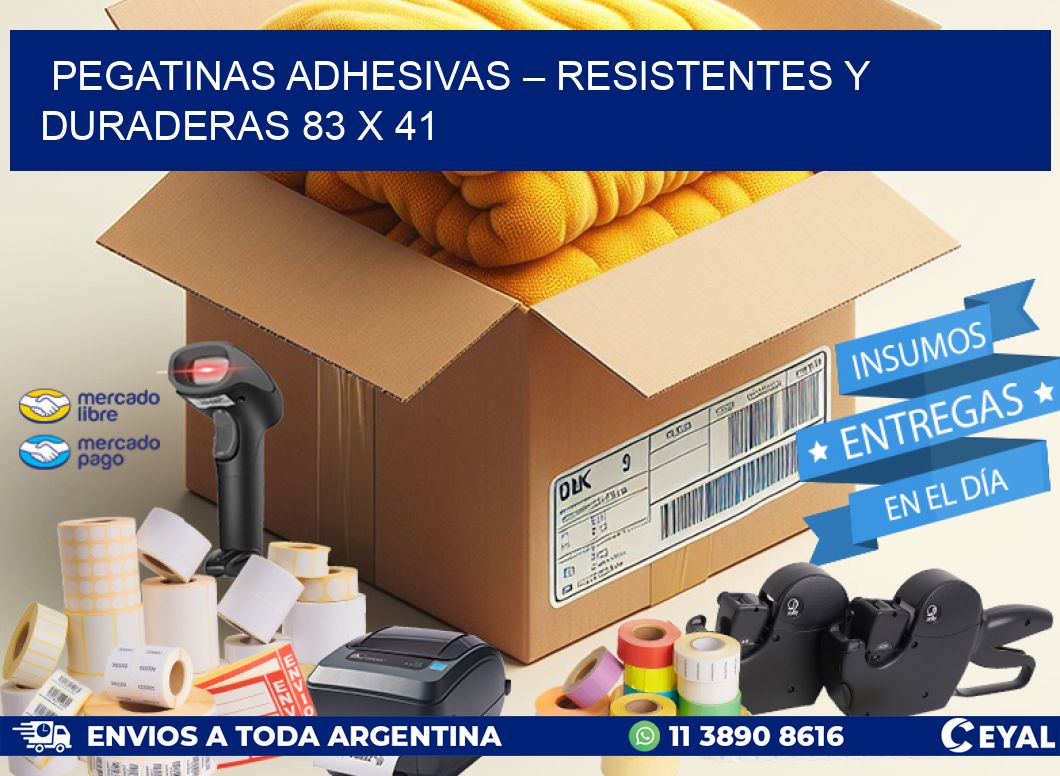 Pegatinas Adhesivas – Resistentes y Duraderas 83 x 41