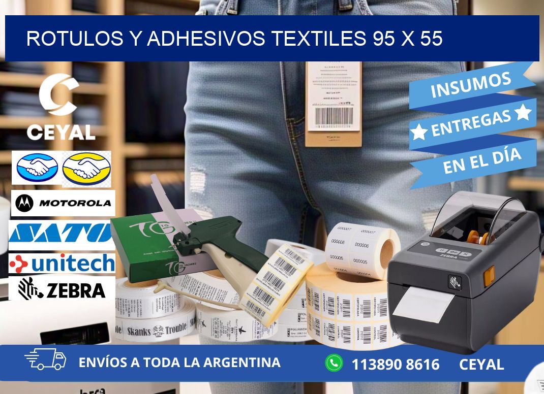 ROTULOS Y ADHESIVOS TEXTILES 95 x 55