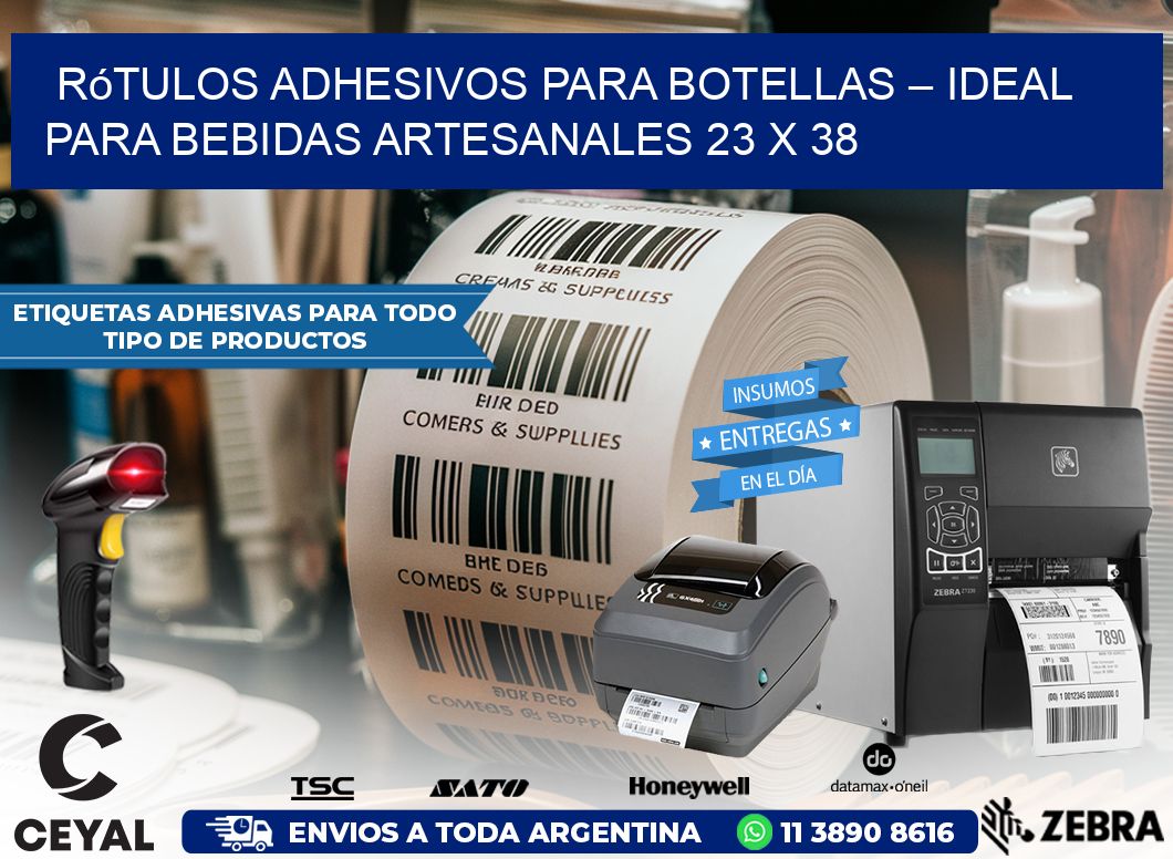 Rótulos Adhesivos para Botellas – Ideal para Bebidas Artesanales 23 x 38