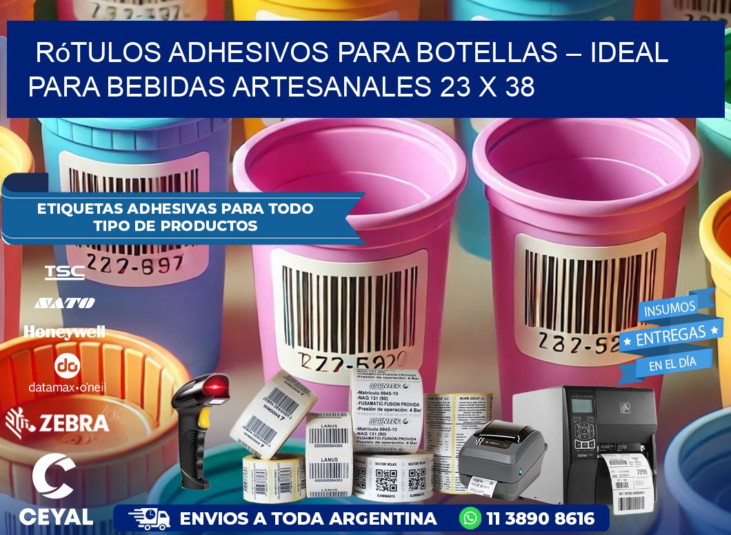 Rótulos Adhesivos para Botellas – Ideal para Bebidas Artesanales 23 x 38