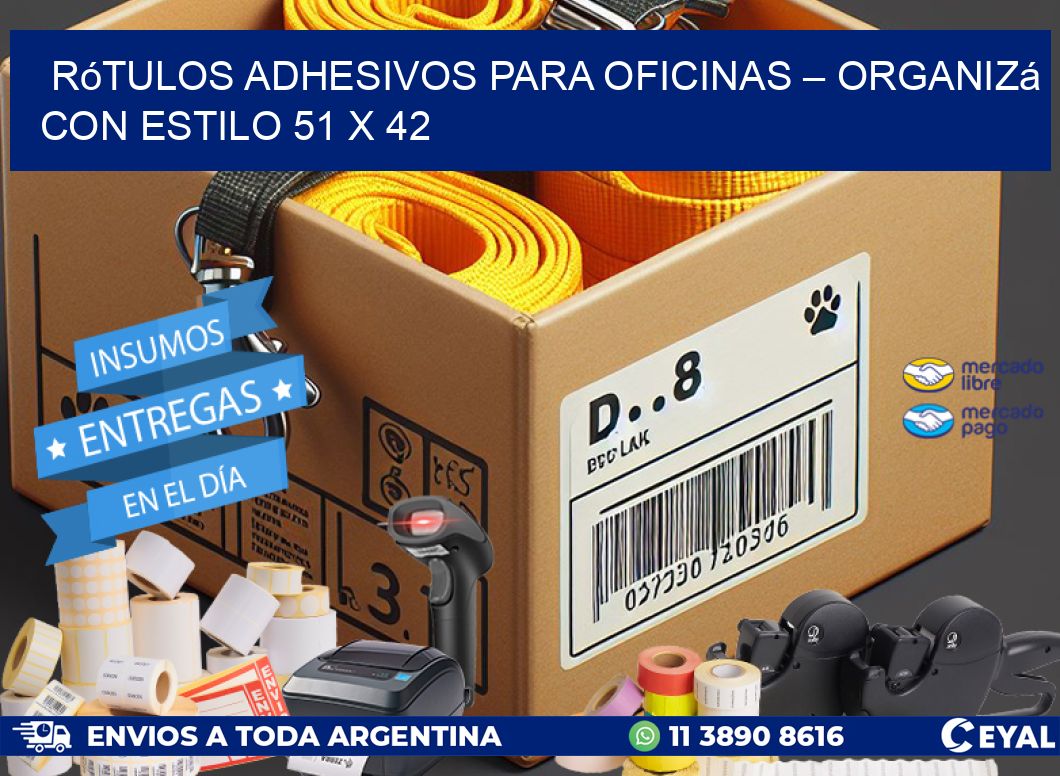 Rótulos Adhesivos para Oficinas – Organizá con Estilo 51 x 42