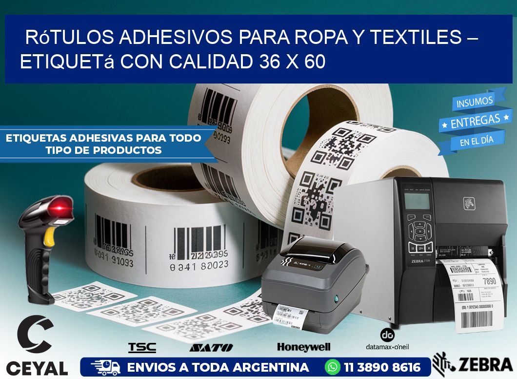 Rótulos Adhesivos para Ropa y Textiles – Etiquetá con Calidad 36 x 60