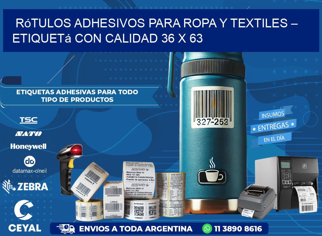 Rótulos Adhesivos para Ropa y Textiles – Etiquetá con Calidad 36 x 63