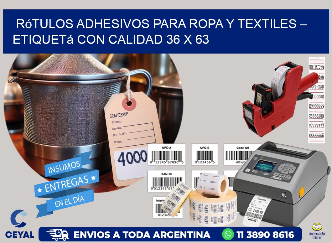 Rótulos Adhesivos para Ropa y Textiles – Etiquetá con Calidad 36 x 63