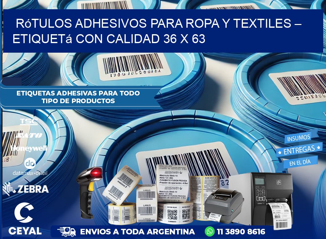 Rótulos Adhesivos para Ropa y Textiles – Etiquetá con Calidad 36 x 63