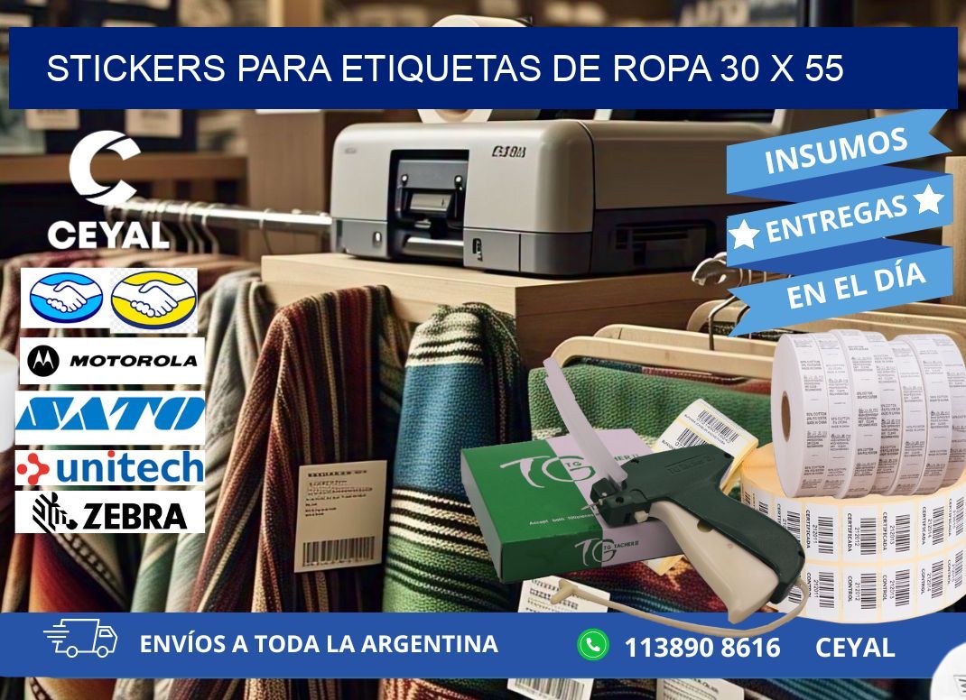 STICKERS PARA ETIQUETAS DE ROPA 30 x 55