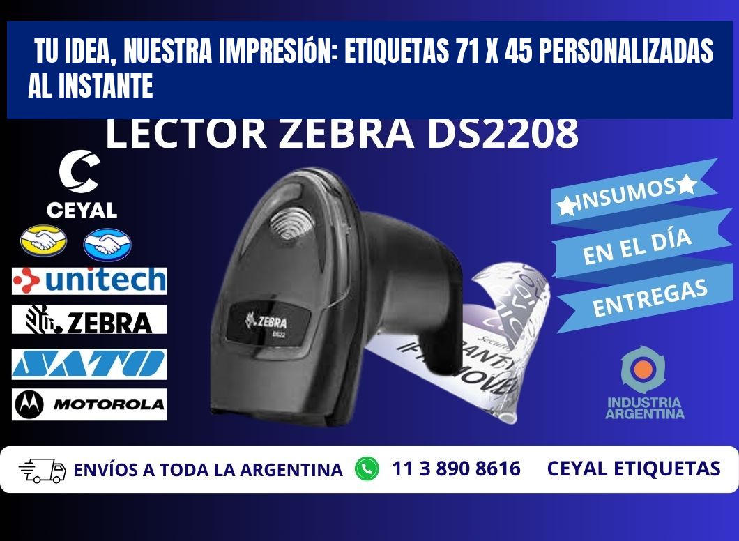 Tu Idea, Nuestra Impresión: Etiquetas 71 x 45 Personalizadas al Instante