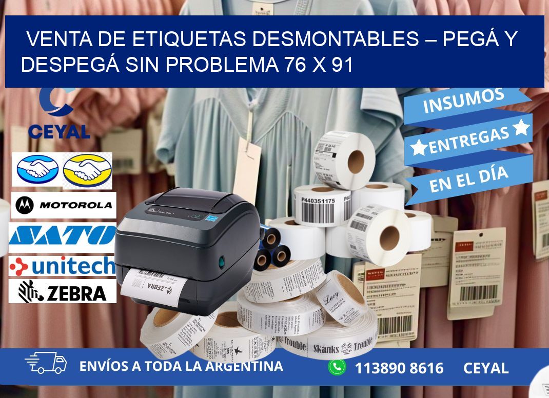 VENTA DE ETIQUETAS DESMONTABLES – PEGÁ Y DESPEGÁ SIN PROBLEMA 76 x 91