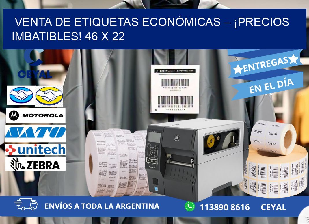 VENTA DE ETIQUETAS ECONÓMICAS – ¡PRECIOS IMBATIBLES! 46 x 22