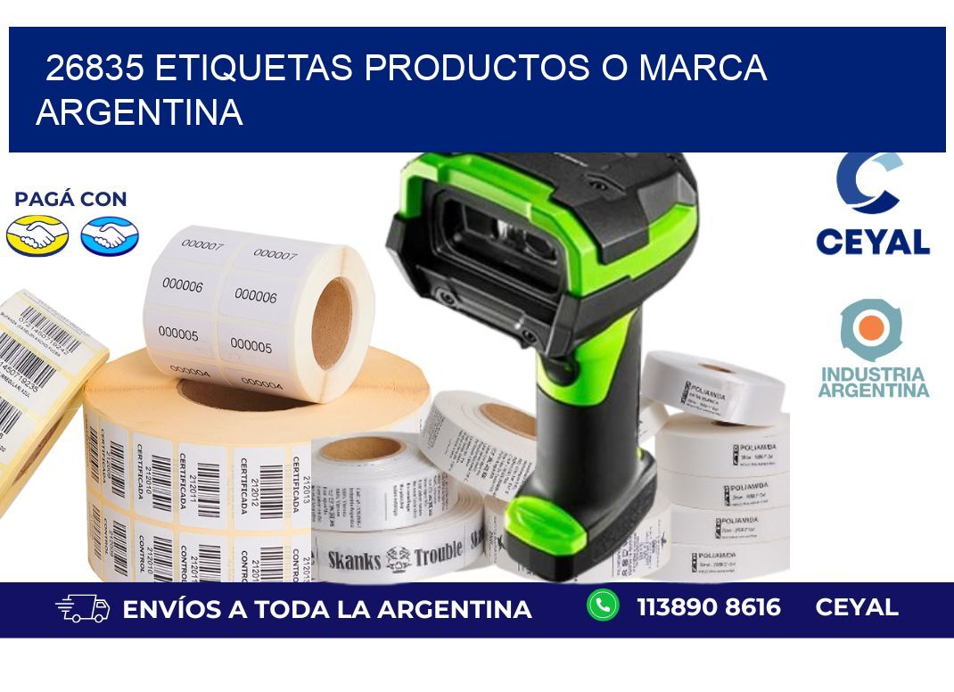 26835 ETIQUETAS PRODUCTOS O MARCA ARGENTINA
