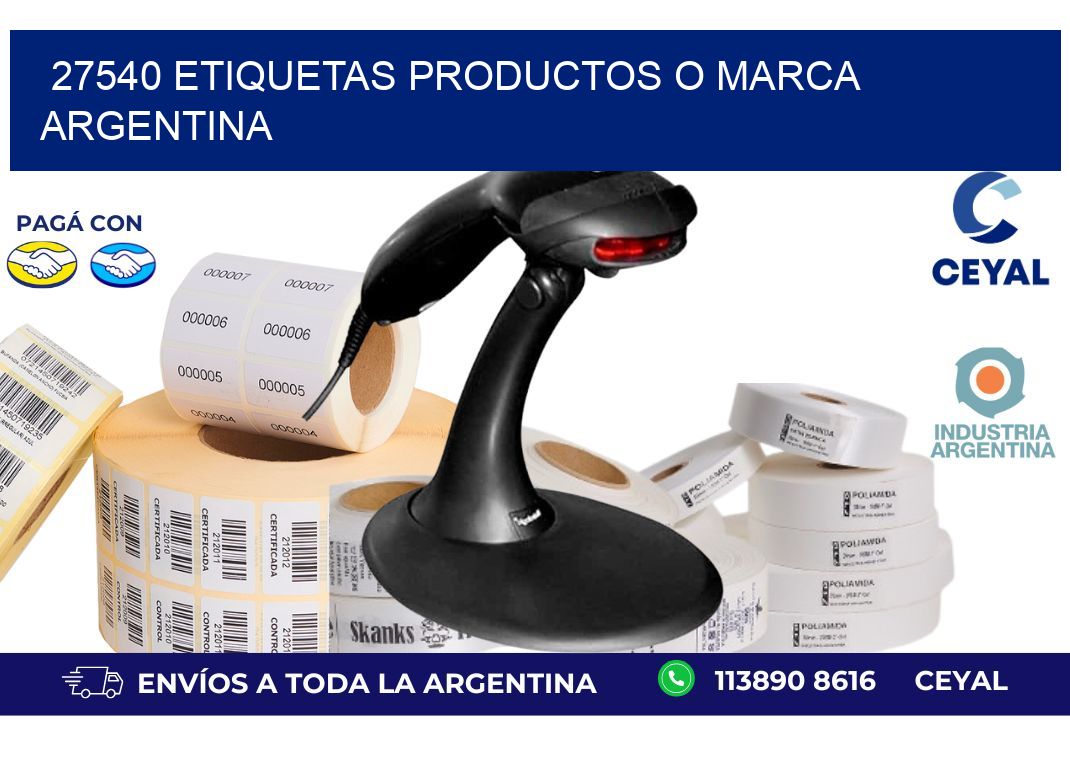 27540 ETIQUETAS PRODUCTOS O MARCA ARGENTINA