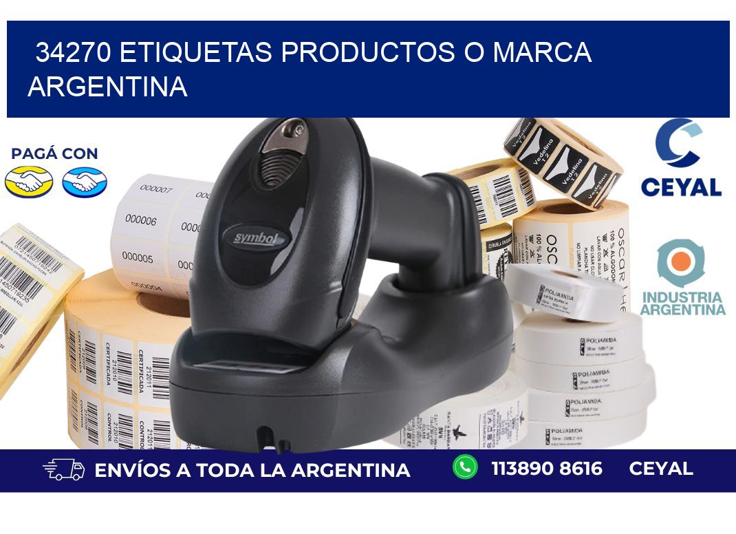 34270 ETIQUETAS PRODUCTOS O MARCA ARGENTINA