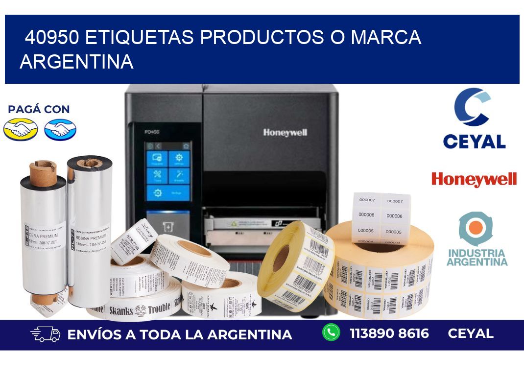 40950 ETIQUETAS PRODUCTOS O MARCA ARGENTINA