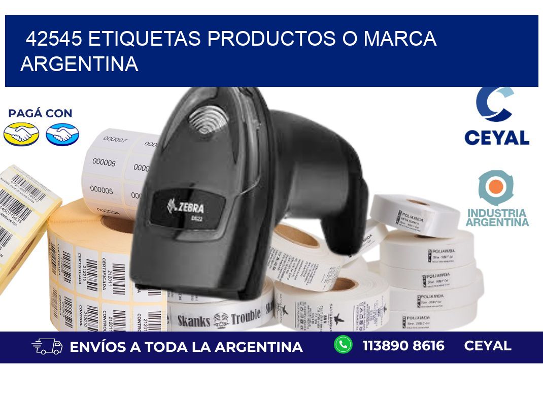 42545 ETIQUETAS PRODUCTOS O MARCA ARGENTINA