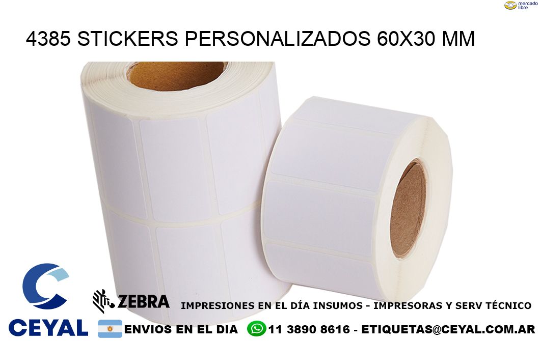 4385 STICKERS PERSONALIZADOS 60x30 mm