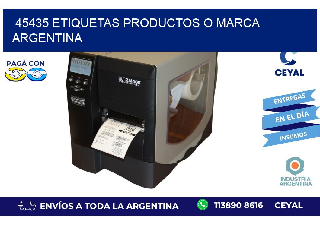 45435 ETIQUETAS PRODUCTOS O MARCA ARGENTINA