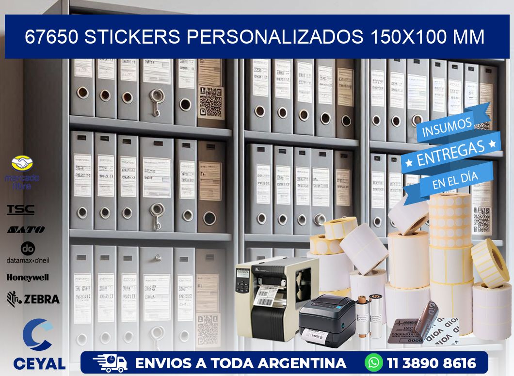 67650 STICKERS PERSONALIZADOS 150x100 mm