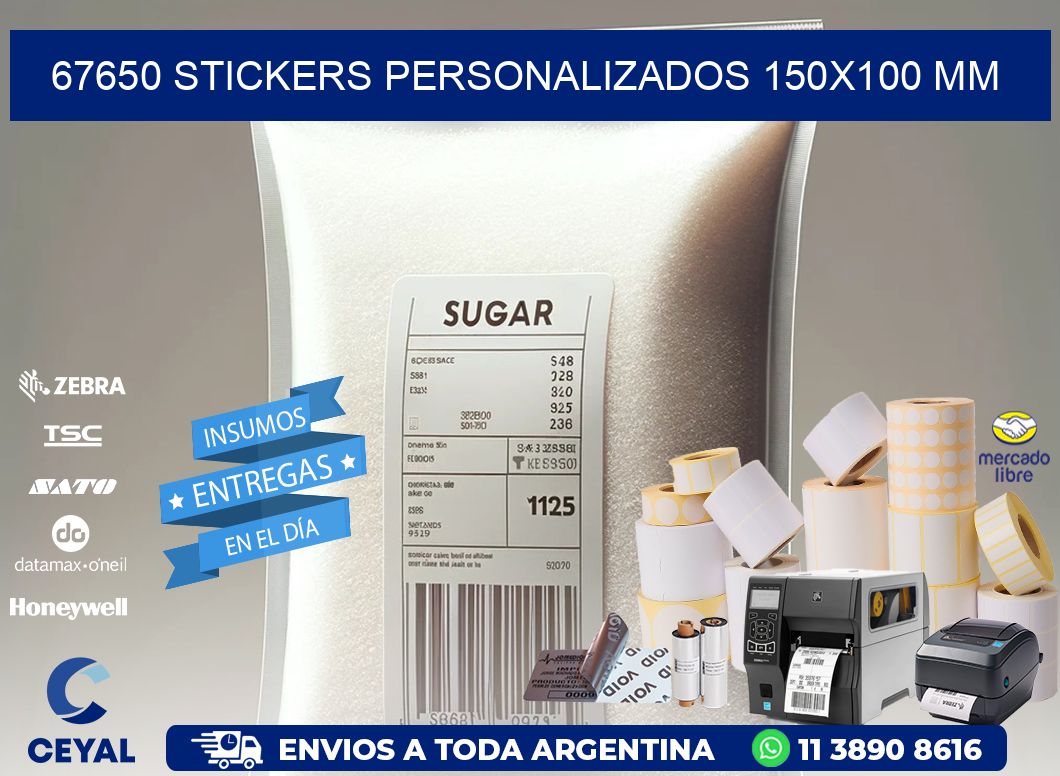 67650 STICKERS PERSONALIZADOS 150x100 mm
